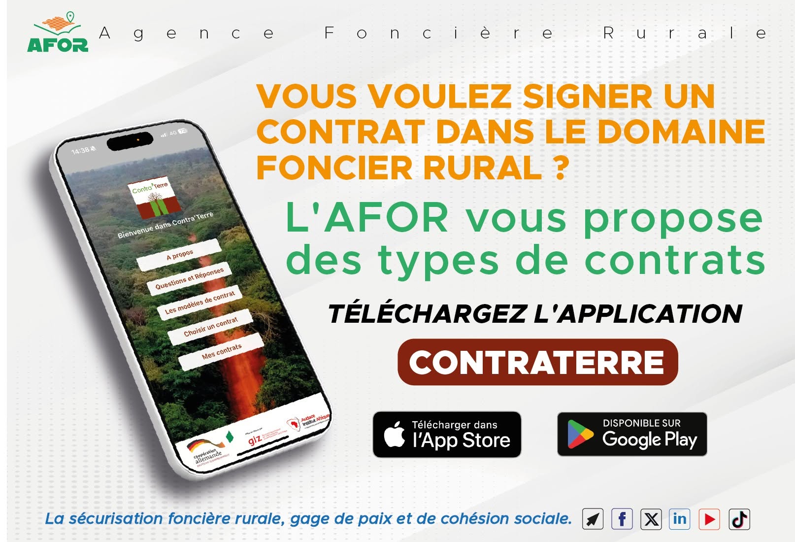 CONTRATERRE met à disposition 10 contrats agraires pour sécuriser les transactions foncières en milieu rural